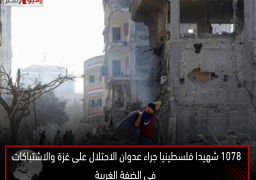 1078 شهيدا فلسطينيا جراء عدوان الاحتلال على غزة والاشتباكات فى الضفة الغربية
