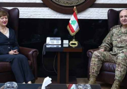 قائد الجيش اللبناني والمنسقة الأممية يبحثان تطورات الأوضاع على الحدود الجنوبية