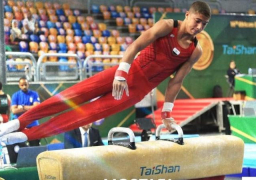 مصطفى أحمد يتوج بذهبية حصان الحلق ببطولة البحر المتوسط للجمباز الفني