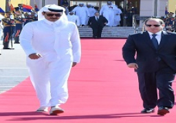 الرئيس السيسي يودع أمير قطر بعد انتهاء زيارته لمصر