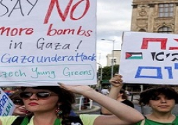 المئات يحتشدون في العاصمة التشيكية للإعراب عن دعمهم للفلسطينيين