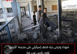 شهداء وجرحى جراء قصف إسرائيلي على مدرسة “للأونروا” تؤوي نازحين غرب غزة