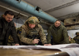 زيلينسكي يزور القوات الأوكرانية على الجبهة الشمالية الشرقية