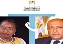 وزير الخارجية سامح شكري يتلقى اتصالاً هاتفياً من مستشارة الأمن القومي للرئيس الكيني