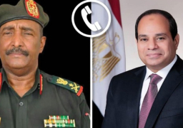 السيسي يتلقى اتصالا من رئيس مجلس السيادة السوداني للتهنئة بفوزة في الانتخابات الرئاسية