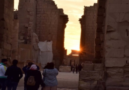 بالصور.. الأقصر تحتفل بظاهرة تعامد الشمس على مقصورة قدس الأقداس بالكرنك