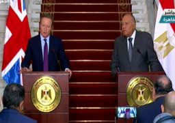 بالفيديو .. شكري ونظيره البريطاني يؤكدان أهمية إدخال المساعدات الإنسانية إلى قطاع غزة