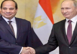 بوتين يهنئ السيسي بإعادة انتخابه رئيسا لمصر