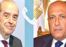 شكري يؤكد رفض مصر القاطع لمحاولات إرغام الفلسطينيين على ترك أرضهم