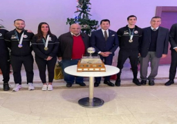 وزير الرياضة يستقبل بعثة الإسكواش بعد تتويجها ببطولة العالم بنيوزيلندا