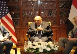 بالصور ..خلال استقباله عضوي مجلس الشيوخ الأمريكي ..شكري يؤكد علي ضرورة الوقف الشامل لإطلاق النار في غزة