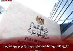 “خارجية فلسطين”: خطط مستقبل غزة يجب أن تمر عبر بوابة الشرعية الفلسطينية