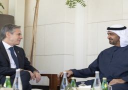 رئيس الإمارات ووزير الخارجية الأمريكي يبحثان تداعيات حرب غزة