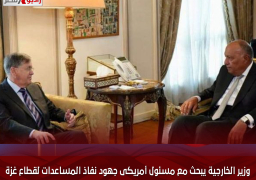 وزير الخارجية يبحث مع مسئول أمريكى جهود نفاذ المساعدات لقطاع غزة