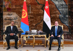 الرئيس السيسي يستقبل نظيره الإريتري بقصر الاتحادية