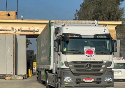 استمرار عبور شاحنات المساعدات و الجرحى الفلسطينيين معبر رفح