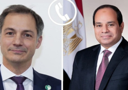 السيسي يبحث مع رئيس وزراء بلجيكا العلاقات الثنائية وجهود التهدئة في غزة