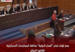 مصر تؤكد أمام “العدل الدولية” مخالفة الممارسات الإسرائيلية للقانون الدولي