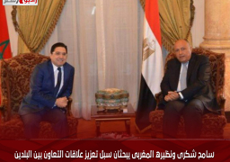 سامح شكرى ونظيره المغربى يبحثان سبل تعزيز علاقات التعاون بين البلدين