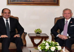 الرئيس السيسي وعاهل الأردن يؤكدان على رفض تهجير الفلسطينيين ويطالبان بالوقف الفوري لإطلاق النار بقطاع غزة