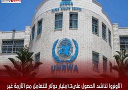 الأونروا تناشد الحصول على1.2مليار دولار للتعامل مع الأزمة غير المسبوقة بغزة