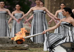 بدء مراسم إيقاد شعلة دورة الألعاب الأولمبية باريس 2024 في اليونان