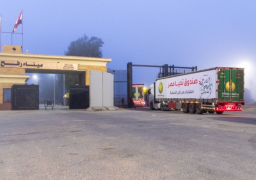 دخول 328 شاحنة مساعدات غذائية إلى قطاع غزة عبر منفذي رفح وكرم أبو سالم
