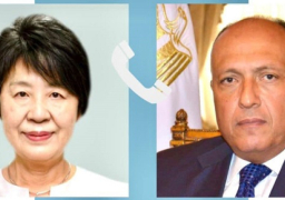 وزير الخارجية يبحث هاتفيا مع نظيرته اليابانية تطورات الوضع فى قطاع غزة