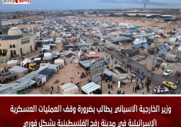 وزير الخارجية الاسباني يطالب بضرورة وقف العمليات العسكرية الإسرائيلية في مدينة رفح الفلسطينية بشكل فوري