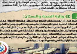 الحكومة تنفي شائعة بيع المستشفيات الحكومية ووقف الخدمات الصحية المقدمة للمواطنين
