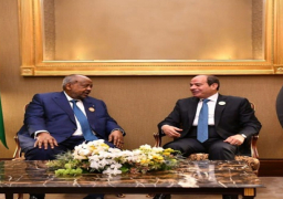 بالصور.. هامش أعمال القمة العربية.. الرئيس السيسي يلتقي نظيره الجيبوتي بالمنامة