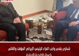 شكرى يقدم واجب العزاء للرئيس الإيراني المؤقت والقائم بأعمال الخارجية الإيرانية