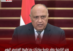 وزير الخارجية يعقد جلسة مباحثات مع نظيره الفرنسي اليوم
