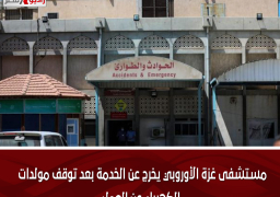 مستشفى غزة الأوروبي يخرج عن الخدمة بعد توقف مولدات الكهرباء عن العمل