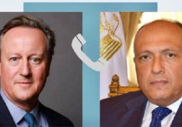 شكري يبحث هاتفيًا مع وزير الخارجية البريطاني مستجدات الأوضاع في قطاع غزة