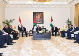 قمة مصرية أردنية فلسطينية تؤكد ضرورة الوقف الفوري لإطلاق النار وفتح المعابر البرية بغزة