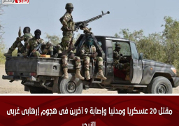 مقتل 20 عسكريا ومدنيا وإصابة 9 آخرين فى هجوم إرهابى غربى النيجر