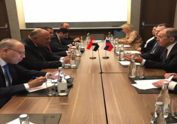 وزير الخارجية يبحث مع نظيره الروسي تطورات الأوضاع في قطاع غزة