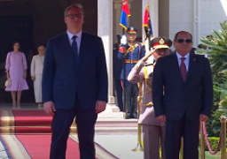 الرئيس السيسي يستقبل نظيره الصربي ألكسندر فوتشيتش في قصر الاتحادية