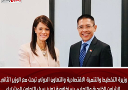 وزيرة التخطيط والتنمية الاقتصادية والتعاون الدولي تبحث مع الوزير الثاني للشئون الخارجية والتعليم بسنغافورة تعزيز سبل التعاون المشترك