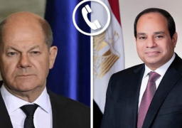 الرئيس السيسى يتلقى اتصالا هاتفيا من المستشار الألمانى شولتز