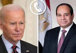السيسي وبايدن يؤكدان هاتفيا عزمهما الاستمرار في جهود خفض التصعيد واستعادة السلم والأمن الإقليميين