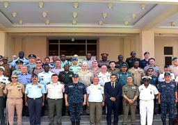 القوات المسلحة تنظم زيارة لوفد من الملحقين العسكريين العرب والأجانب المعتمدين بمصر لقاعدة برنيس البحرية