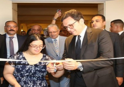 بالصور .. وزير الثقافة يفتتح أول معرض للفنانة “مريم وجيه” من ذوي الهمم