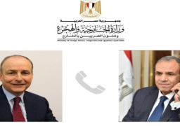 وزير الخارجية يتلقى اتصالا هاتفيا من وزير خارجية أيرلندا