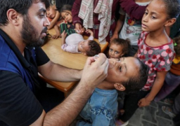 اليونيسف تبدأ غدا المرحلة الثالثة للتطعيم ضد شلل الأطفال شمال غزة