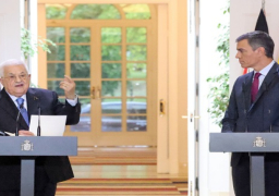 خلال مؤتمر صحفي مع الرئيس عباس.. سانشيز: حل الدولتين هو أفضل طريق لإنهاء النزاع والحرب في المنطقة والعالم بأكمله