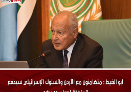 أبو الغيط : متضامنون مع الأردن والسلوك الإسرائيلي سيدفع المنطقة لصدام عسكري