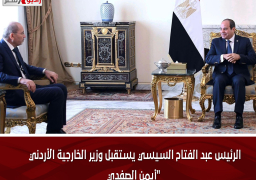 الرئيس عبد الفتاح السيسي يستقبل وزير الخارجية الأردني “أيمن الصفدي