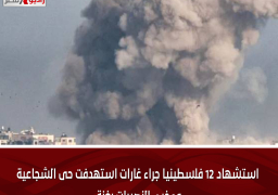 استشهاد 12 فلسطينيا جراء غارات استهدفت حى الشجاعية ومخيم النصيرات بغزة